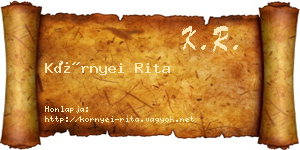 Környei Rita névjegykártya